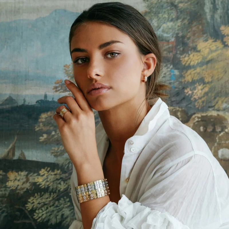 Roberto Coin Bangles yellow Gold White Gold